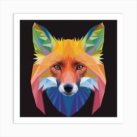 Abstract Fox 1 Art Print