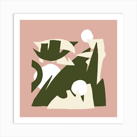 The Playful Mountain Square Art Print