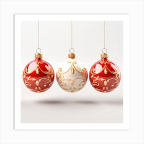 Christmas Ornaments Art Print