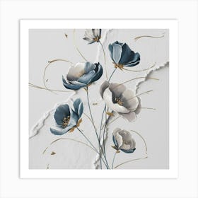 Blue Flowers Art Print