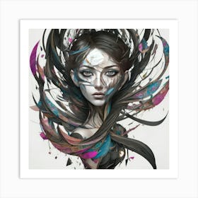 Abstract Girl (54) Art Print