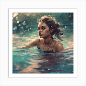 Just A Girl Who Loves To Swim 4 Art Print