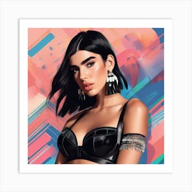 dua lipa art print portrait 2 Art Print