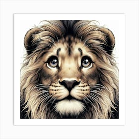 Lion Head 8 Art Print