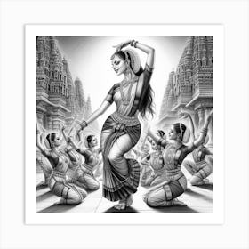 Bharat Natyam Art Print