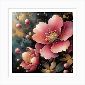 Pink Flowers 3 Art Print