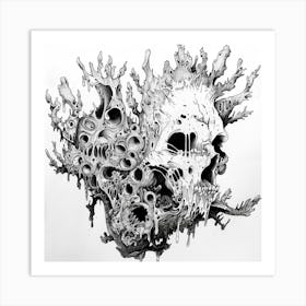 Skull And Skeleton Art Print