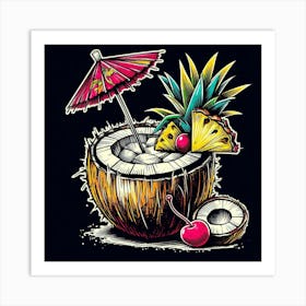 Tropical cocktail 21 Art Print