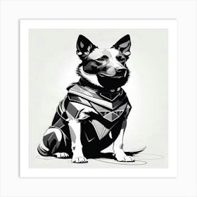 Dog In Armor 1 Art Print