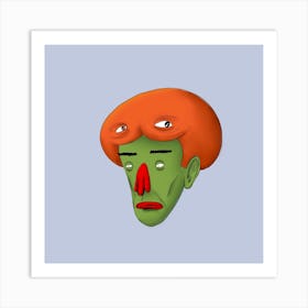 Face Of A Clown Art Print