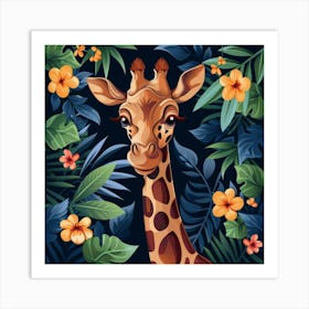 Jungle Giraffe (2) Art Print