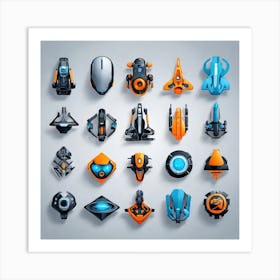 Futuristic Spaceships Art Print