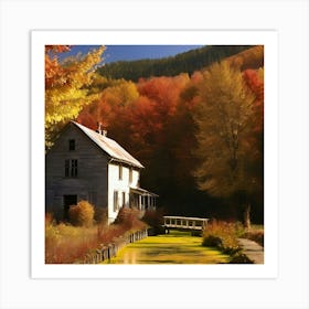 Old House In The Fall Art Print