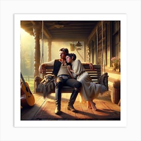 Han Solo And Princess Leia Relaxing On Their Farm Star Wars Art Print Art Print