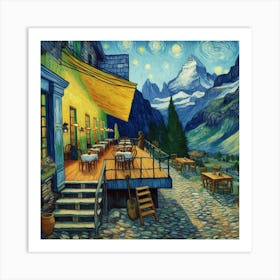 Van Gogh Painted A Cafe Terrace At The Foot Of The Himalayas 3 Art Print