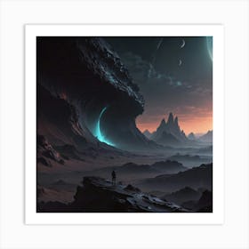 Space Landscape Art Print