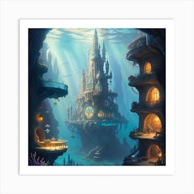 Underwater City Art Print