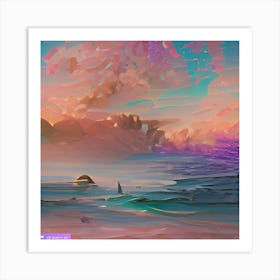 Whimsical ocean Art Print