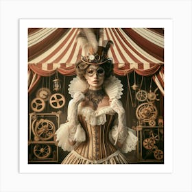 Steampunk Woman 3 Art Print