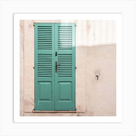 Old wooden front door house entrance Art Print