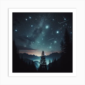 Night Sky With Stars Art Print