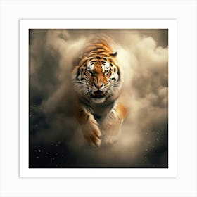 Tiger In The Clouds Art Print