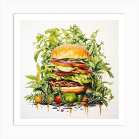 Burger Art Print