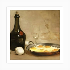 Eggs And Wine Art Print