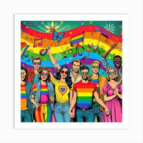 Rainbow People Art Print