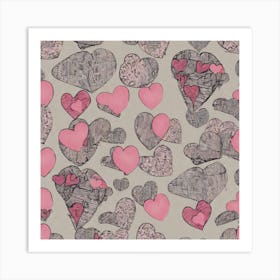 Heart Pattern 4 Art Print