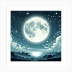 Full Moon In The Sky 27 Art Print