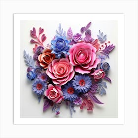 Paper Flowers 9 Art Print