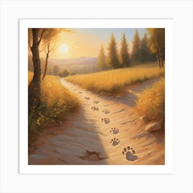 Paw Prints Adventure Art Print