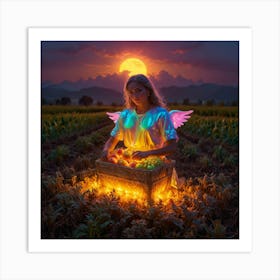 Angel In The Field 1 Art Print