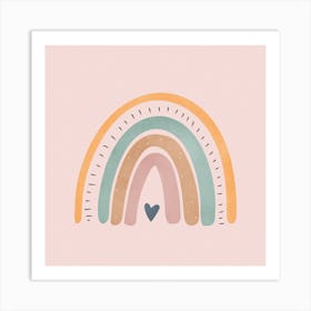 Love Rainbow Drawing Art Print