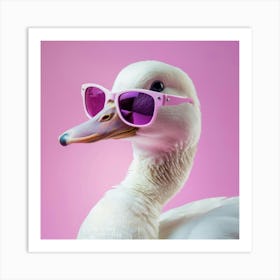 Duck In Sunglasses Art Print