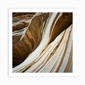 Erosion Wildlife Photography Capturing Water Sculpting The Curves Of A Riverbed With Sedimentary Sa Art Print