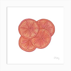 Grapefruit Art Print