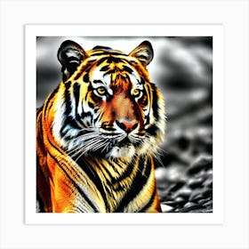 Tiger Wallpaper Art Print