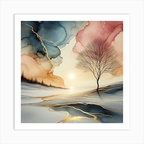 Tree In The Snow 1 Art Print