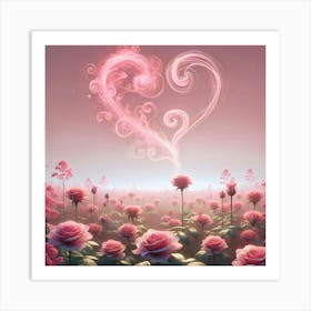 Pink Roses 1 Art Print