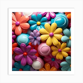 Colorful Flowers 29 Art Print