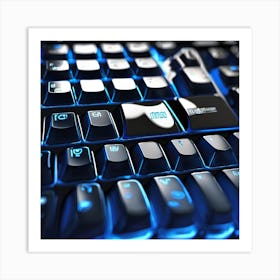 Neon keybord Art Print