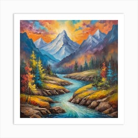 life in the  mountain Art Print