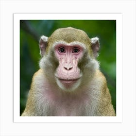 Monkey In The Forest Art Print