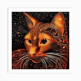 Orange Cat Art Print