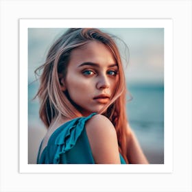 Portrait Of A Young Woman Art Print