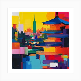 Abstract Travel Collection Kyoto Japan 4 Art Print