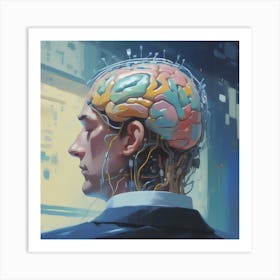 Man With A Brain 1 Art Print