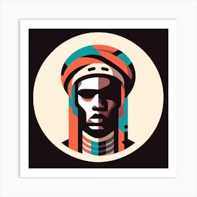 African Head Art Print